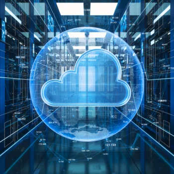 Big data and cloud computing, 3d rendering to demonstrate cloud infrastructure